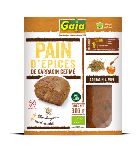 Pain d'épices au sarrasin germé et miel 300g