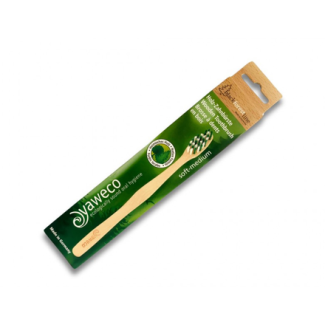 Brosse à dents en bois massif durable, poils huile de ricin - Souple-Médium